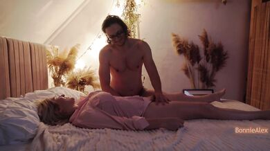 Warm home sex almost turned into trouble right during Bonnie's orgasm