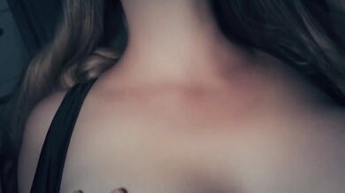 Home video of night sex with a busty wife. Wife's orgasm in a riding position.