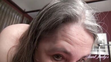 Aunt Judy's - Your Mature Step-Auntie Grace gives you a Good Morning Blowjob (POV)