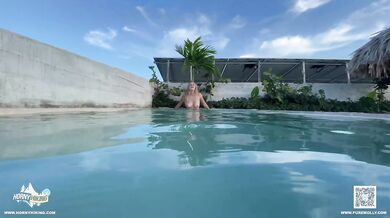 Poolside Creampie with Underwater Blowjob on Vacation - Horny Hiking ft. Molly Pills - POV 4K