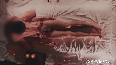 Cumshot slomo – Busty babe gives a nake massage and rides on cock