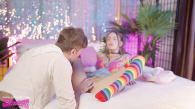stepbrother nerd showed stepsister a dick - SolaZola