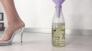 I pee into a bottle through a funnel.