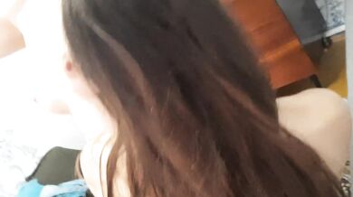 Masturbating with my girlfriend licking under my knees, armpits and nipples