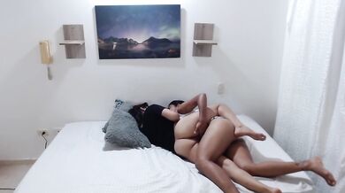 hot lesbians have sex at their stepdad's house.