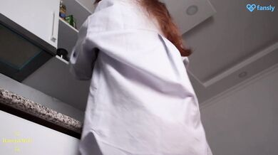 The lesbian ate her friend's redheaded pussy bringing her to a shaking orgasm.