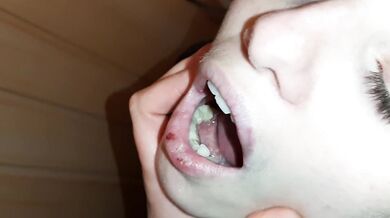 In a public restroom, I fucked a stranger in the mouth (with spitting and Russian conversations)