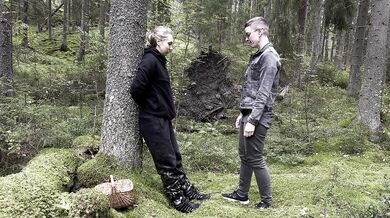 Got Horny While Mushroom Foraging, Lesbian Sex in the Forest