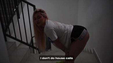 Neighbor gave me a blowjob in the stairwell, then I fucked her at her place