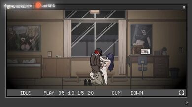 The girl mistress ghost loves it when I rub my dick on her wet pussy. Hentai Game
