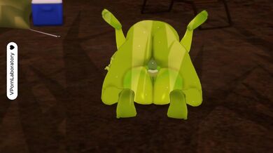 Shrek and Fiona have intense sex in the forest.