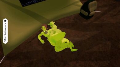 Shrek and Fiona have intense sex in the forest.
