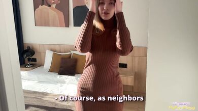 Thirsty neighbor wants my cock very badly GETS A HUGE FACIAL CUMSHOT