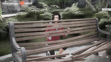 Kira caught a couple of exhibitionists having sex in public in a park near a fountain.