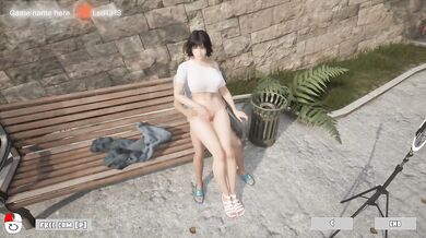 Kira caught a couple of exhibitionists having sex in public in a park near a fountain.