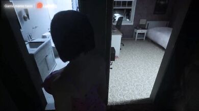 Stepdaughter masturbates her vagina while watching her stepmother and stepfather. Hentai game. Part 2