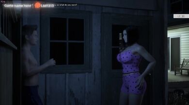 Stepdaughter masturbates her vagina while watching her stepmother and stepfather. Hentai game. Part 2