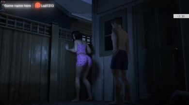 Stepdaughter masturbates her vagina while watching her stepmother and stepfather. Hentai game. Part 2
