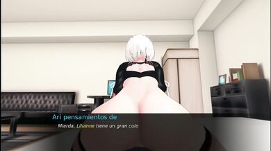 2b montando mi polla en reversa hasta obtener mi semen de ella dentro