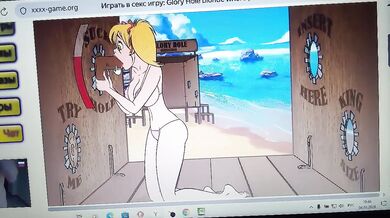 I can't resist masturbating while playing porn hentai. Role-playing game
