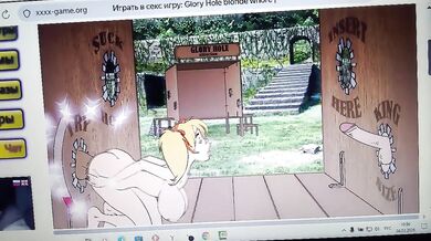 I can't resist masturbating while playing porn hentai. Role-playing game