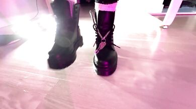 Crawl All Fours In Front Of Me While I Trample A Pink Cock
