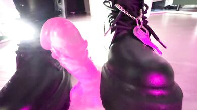 Crawl All Fours In Front Of Me While I Trample A Pink Cock