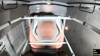 Toillet pee slave in a van with Vidya part 2