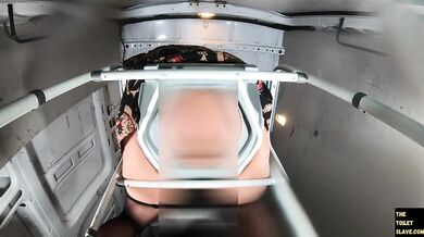 Toillet pee slave in a van with Vidya part 2