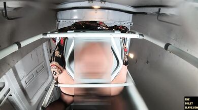 Toillet pee slave in a van with Vidya part 2