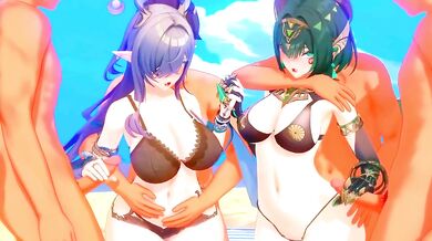 Genshin Impact – Nefer x Lauma Naughty Sex (Group Sex and Futa Sex) | 3D Hentai Sex Animation