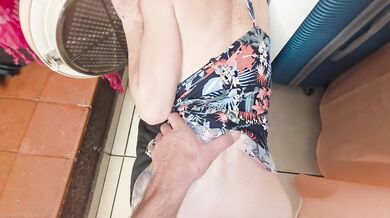 Laundry MILF POV doggystyle fucked PUSSY CREAMPIE