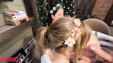 I destroy Sophie and Milka's asses in anal sex.