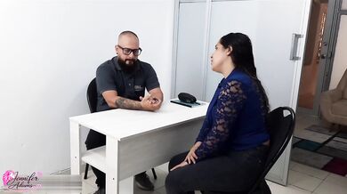 My student loses grades and I make a deal with the principal to have sex with him in exchange for new grades - Spanish Porn