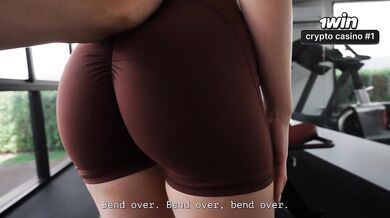 POV: Experienced Trainer Knows How to Take His Petite Client from Squats to Bed – Missionary Pound & Fills Her Mouth with Cum