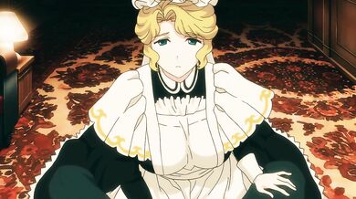 A Blonde Maid with Huge Tits Loves Sucking Cock
