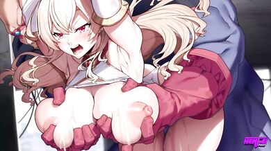 HENTAI PROS - Blonde Superhero Gets Chained Up By A Hero Turned Vilain And Gets Multiple Orgasms