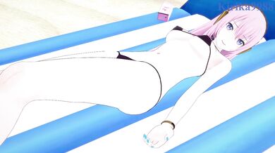 Megurine Luka and I have intense sex on the beach at night. - Project SEKAI VOCALOID Hentai