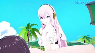 Megurine Luka and I have intense sex on the beach at night. - Project SEKAI VOCALOID Hentai