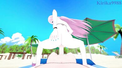 Megurine Luka and I have intense sex on the beach at night. - Project SEKAI VOCALOID Hentai