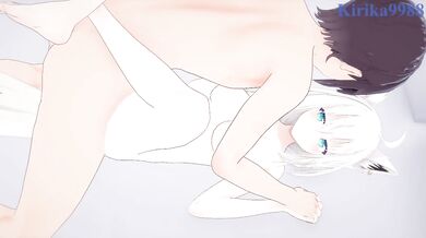 Shirakami Fubuki and I have intense sex in the bedroom. - Hololive VTuber Hentai