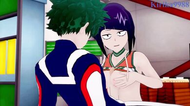 Kyoka Jiro and Izuku Midoriya have intense sex in the Gym storage. - My Hero Academia Hentai