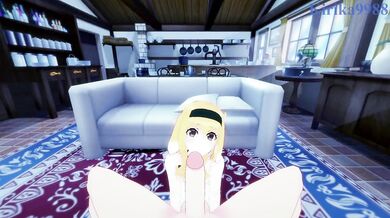 Roxanne and I have intense sex in the bedroom. - Harem in the Labyrinth of Another World POV Hentai