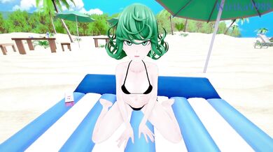 Tatsumaki and I have intense sex on the beach. - One-Punch Man Hentai