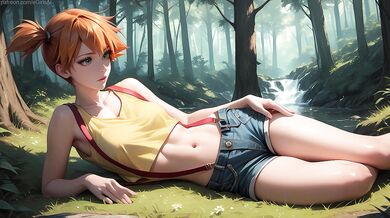 Misty didn't find a Pokemon in the forest. But that's not bad either!