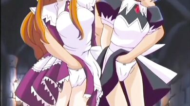 Cock sucking anime maid fucking