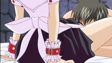 Cock sucking anime maid fucking