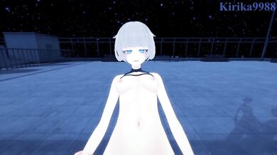 Nazuna Nanakusa and I have intense sex on a rooftop at night. - Call of the Night POV Hentai