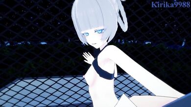 Nazuna Nanakusa and I have intense sex on a rooftop at night. - Call of the Night POV Hentai