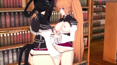 Kuroka & Irina Lesbian Sex | HS DXD NTR Madness 6 | Full Movie on Patreon Fantasyking3